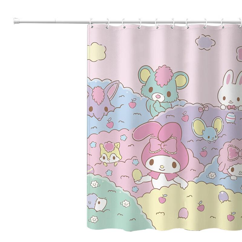 Handon Kuromi Cartoon Princess Waterproof Shower Curtain