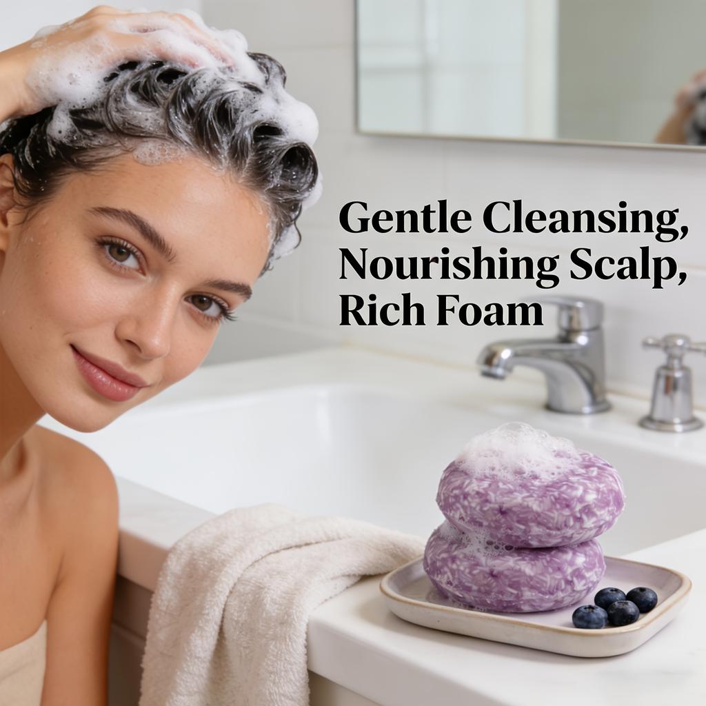 60g Blueberry Handmade Soap Deep Cleansing Rich Foam Face Body Soap Bar Moisturizing Skin Care Soap Bar