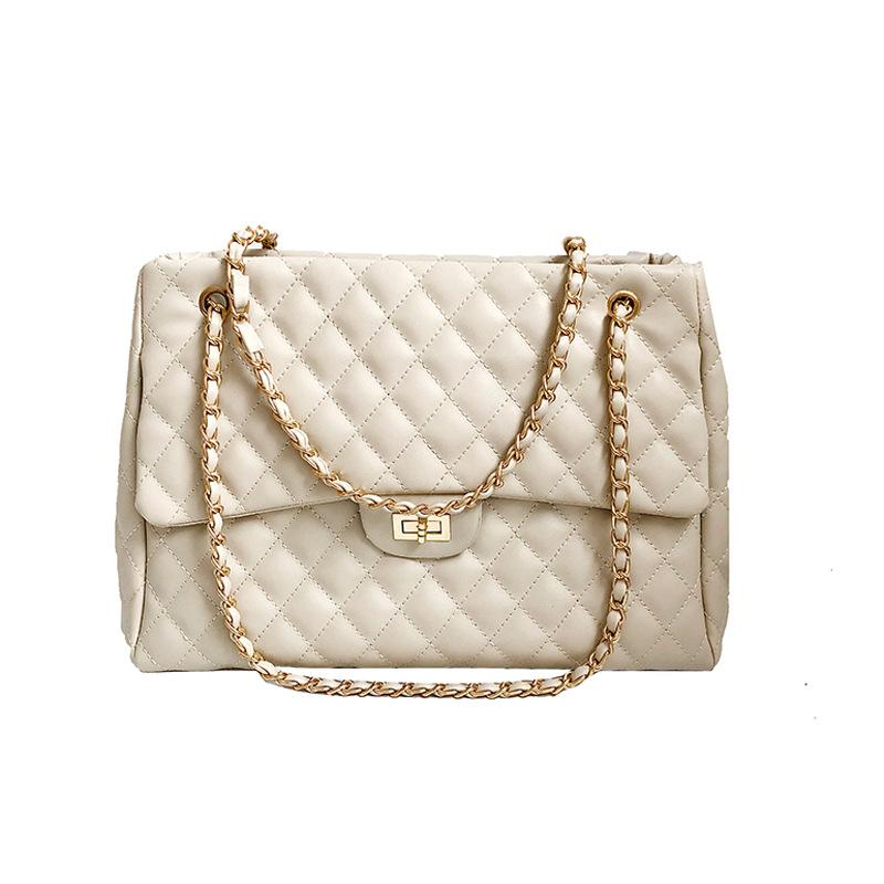 Autumn and Winter New Large-capacity Handbag Korean Version of Fashion Diamond Bag Trendy Versatile Shoulder Messenger Bag Large Bag Women