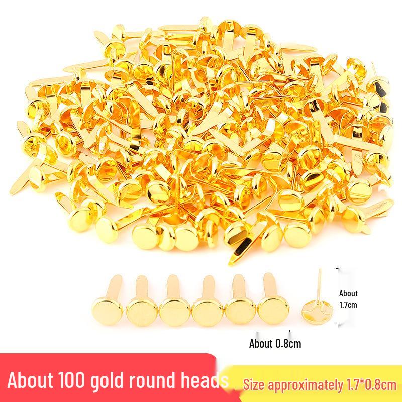 Colorful Children's Handmade Double-Legged Split Brad Nails for DIY Decoration