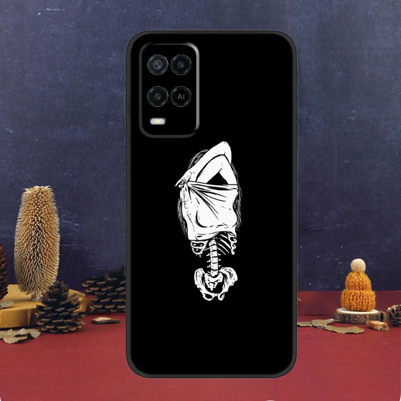 Aesthetics Skeleton Case For Oppo A94 A74 A54 A15 A17 A57 A6 A5 Pro A16 A76 A96 A40 A60 A80 A18 A38 A58 A78 A98