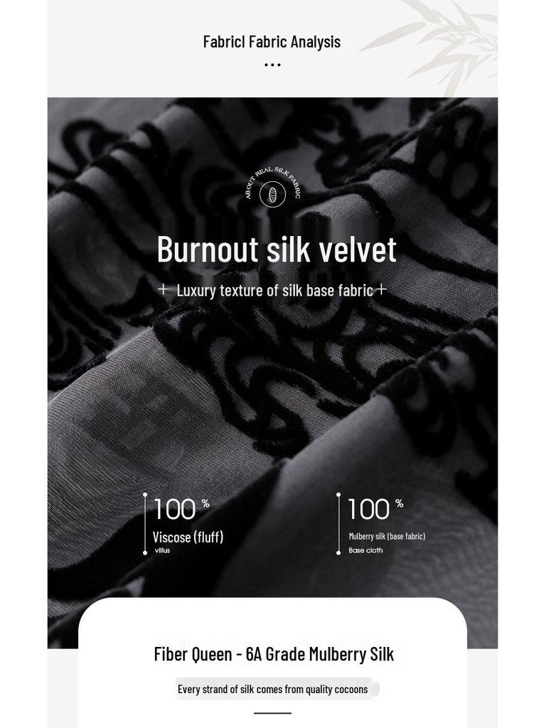 Women's High Waist Silk Velvet Slit Midi Skirt - French Chic Autumn Fashion