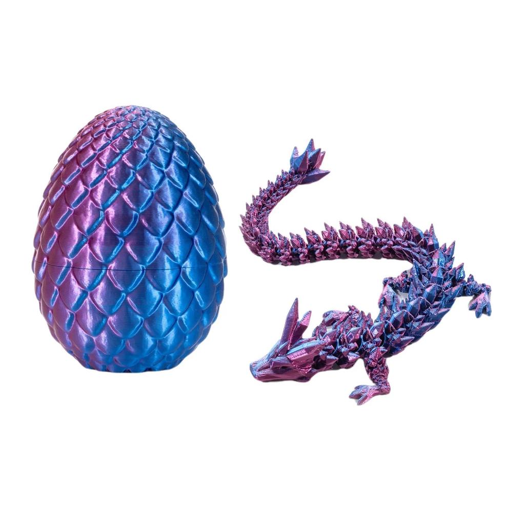 1/4pcs 3D Dragon Rotatable Articulated Dragon Egg Realistic Movable Printed Dragon Modle Home Office Decoration Figures Toy