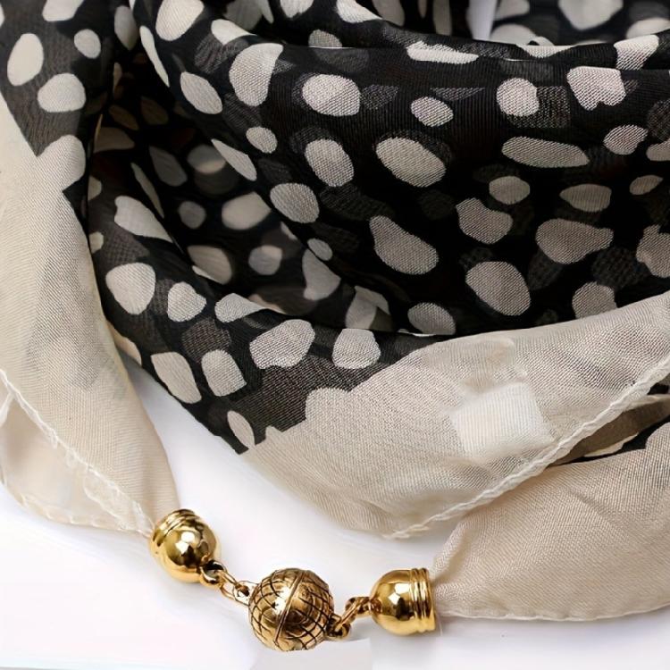 Quickly Release Magnetic Scarf For Women Soft Polyester Fabric Years Round Fashion Essential Office To Weekends Outfits