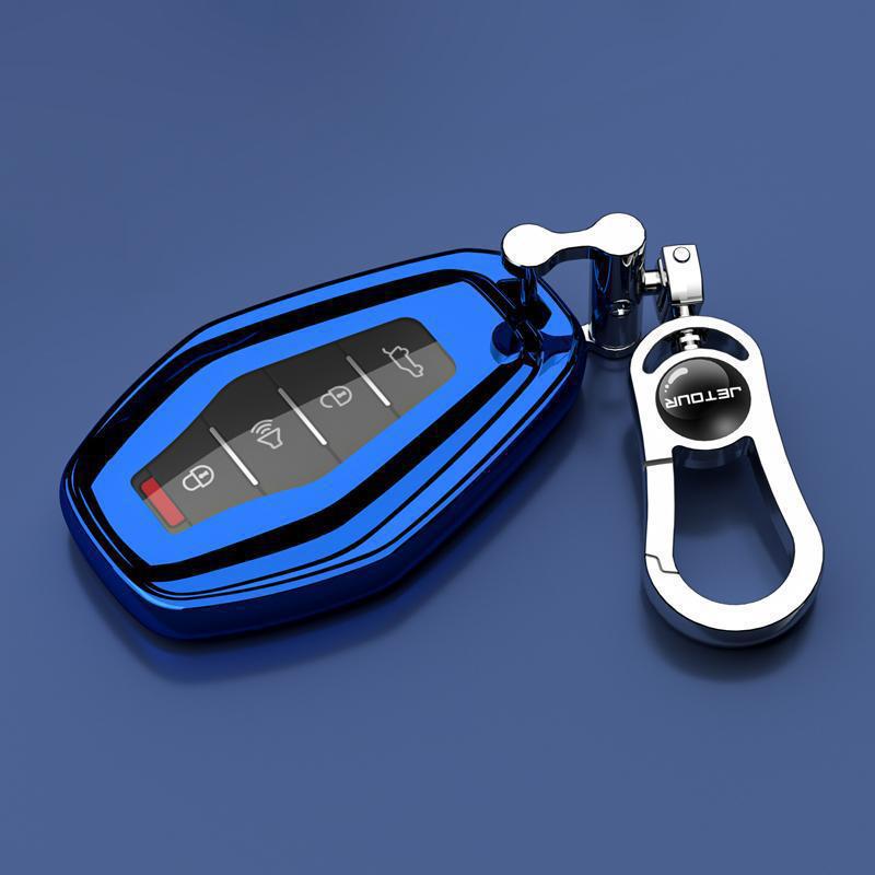 Chery Jetour X90 Key Case 2020-24: Dragon Design Protective Shell with Buckle.