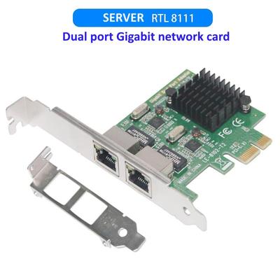 Internal Dual Port Gigabit Network Card PCIE To Gigabit Network Port Server Desktop Computer Soft Routing RTL8111 Chip