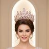 Exquisite Crystal Crown Handmade Baroque Headpiece Rhinestone Headband Bridal Tiara  Quinceanera