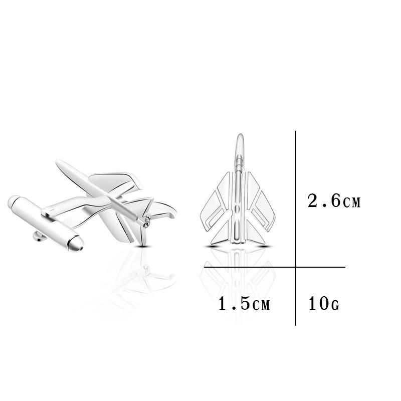 High-quality Copper Aircraft cufflinks for Men copper Color Unique Plane Shape Sleeve Buttons Business Shirt Cuff Accessories