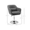 Work Stool - MUVOE - Swivel Chair - Height Adjustable - Polyester and Linen - Dark Gray