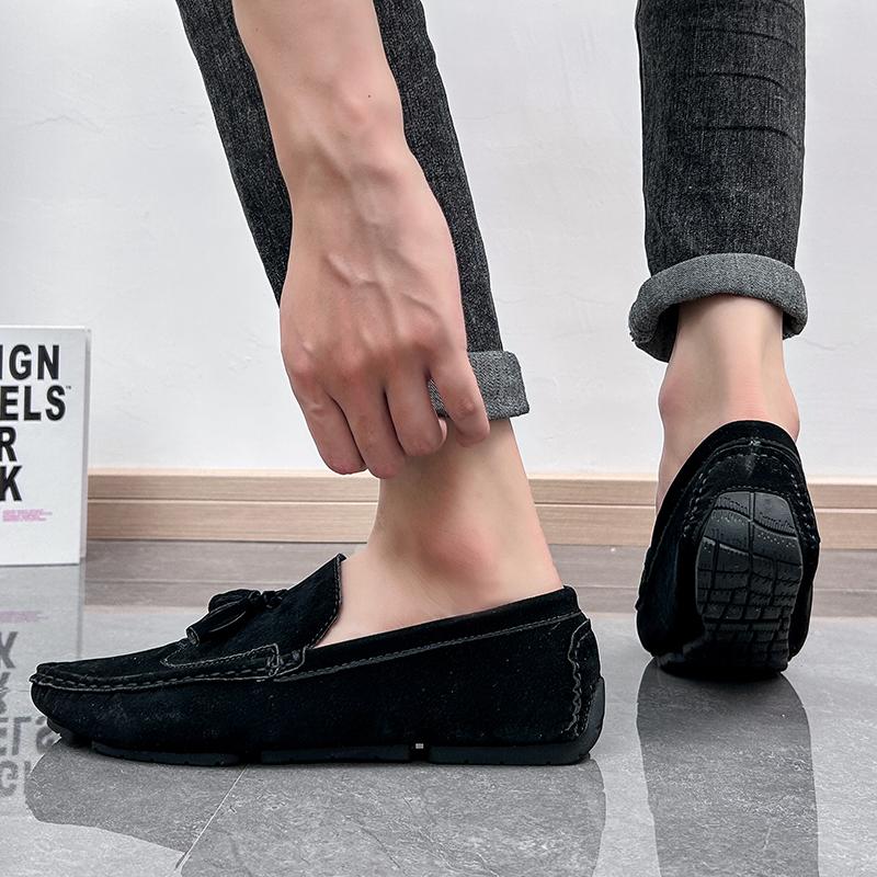 Herren-Mokassins, Pennyloafer, Autofahrerschuhe, bequeme flache Schuhe aus Leder, lässige Slipper in Übergröße, farbige Schuhe für Männer