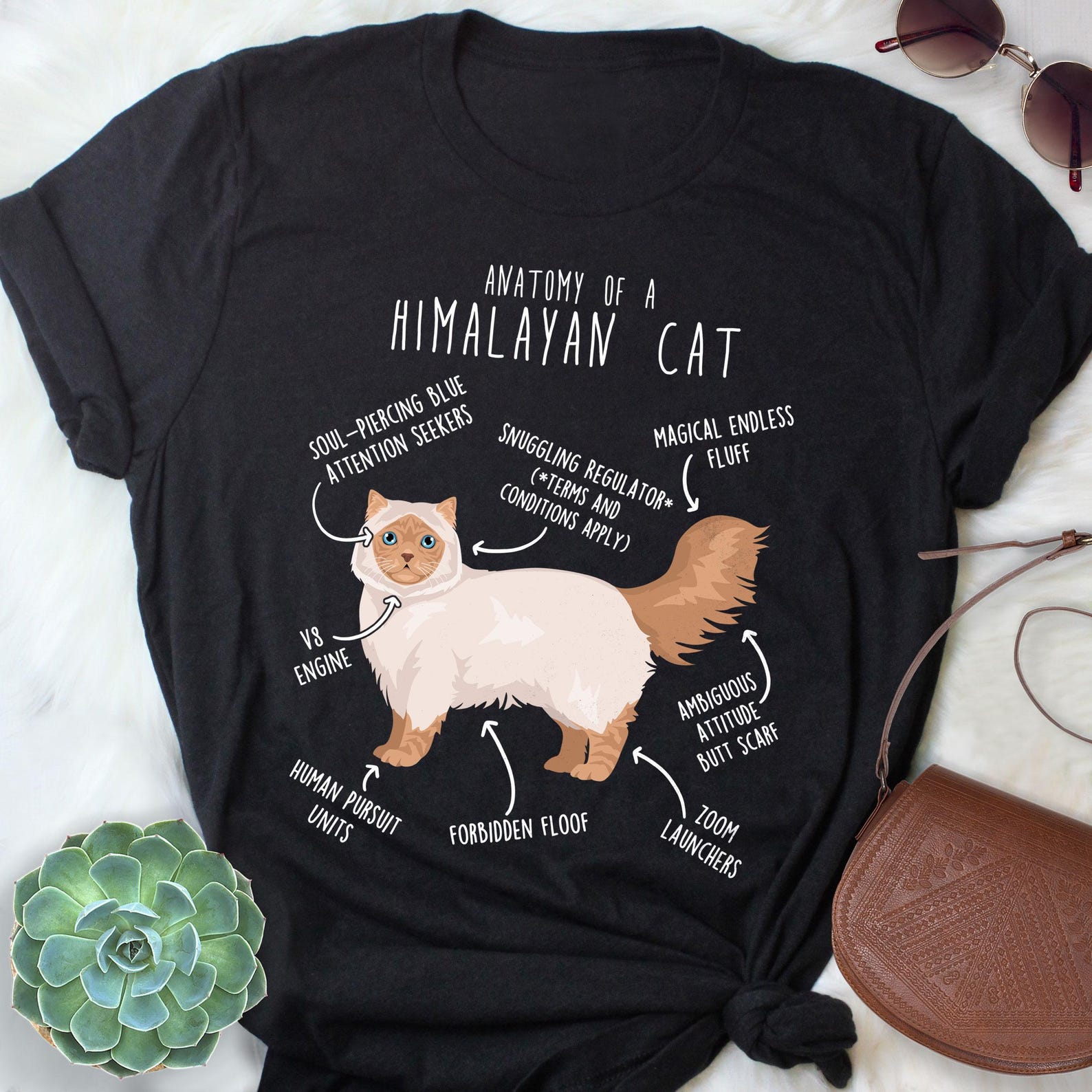 Flame Point Himalayan Cat Shirt, , , Funny Cat Lover Gift, Cute Pet T-shirt Red Himalayan Cat Lover Tshirt Cat Tee Cat Mom Dad 100