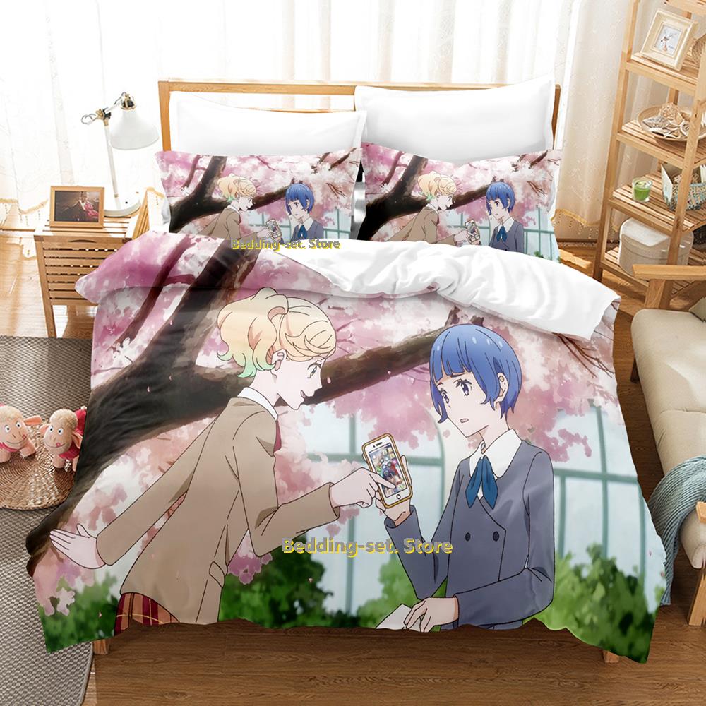 Comforter New Kageki Shojo Bedding Set Single Twin Full Queen King Size Bed Set Adult Kid Bedroom s 3D Anime Bed