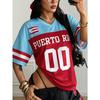 T-shirts pour femmes Porto Rico Maillot d'été Décontracté Col rond Manches courtes T-shirts Mode Ample Y2k Vêtements féminins Hauts de sport pour femmes