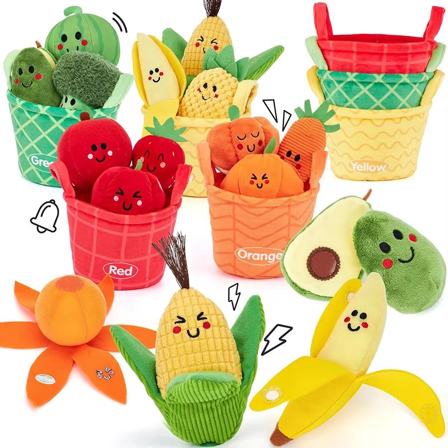 Baby Toys 6-12 Months, Barn Toys with Stuffed Farm Animals for Toddlers 1-3 Baby Plush Beehive wtih Rattles Squeaker Mirror