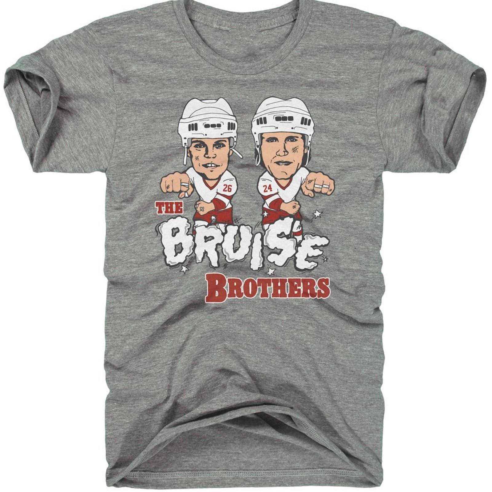 

Detroit Red Wing Bruise Brothers Men T-Shirt Mens Womens Tees Top Sport Grey All Sizes JJ3834 XL