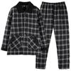 Pajamas Men'S Winter Pure Cotton Padded Three-Layer Thickened Piled Padded Cotton Woven Warm Autumn And Winter Loungewear Set