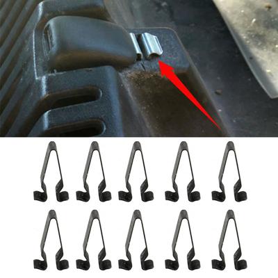 Lot de 10 clips de garniture en métal pour intérieur de coffre et de hayon pour VW Beetle Bora Fox Golf Jetta Passat Phaeton Polo Scirocco Tiguan Touareg Touran