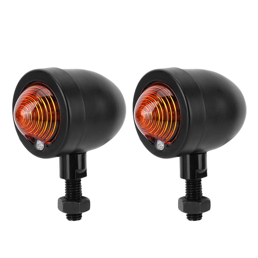 Yellow Light Motorcycle Turn Signal Turning Indicator Lamp Modification Accessory(Black)