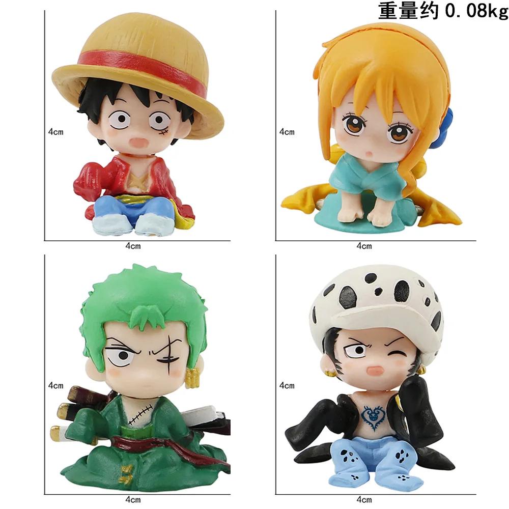 One Piece Anime Character Luffy Boys and Girls Bedroom Decorative Toy Kawaii Pvc Material Creative Model Doll Cartoon Gift