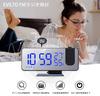 EVILTO Thermometer/Hygrometer Digital Projection Clock, Multi-Function Alarm Clock with AC Adapter, FM Radio, Alarm, Projection, and Snooze Functions,