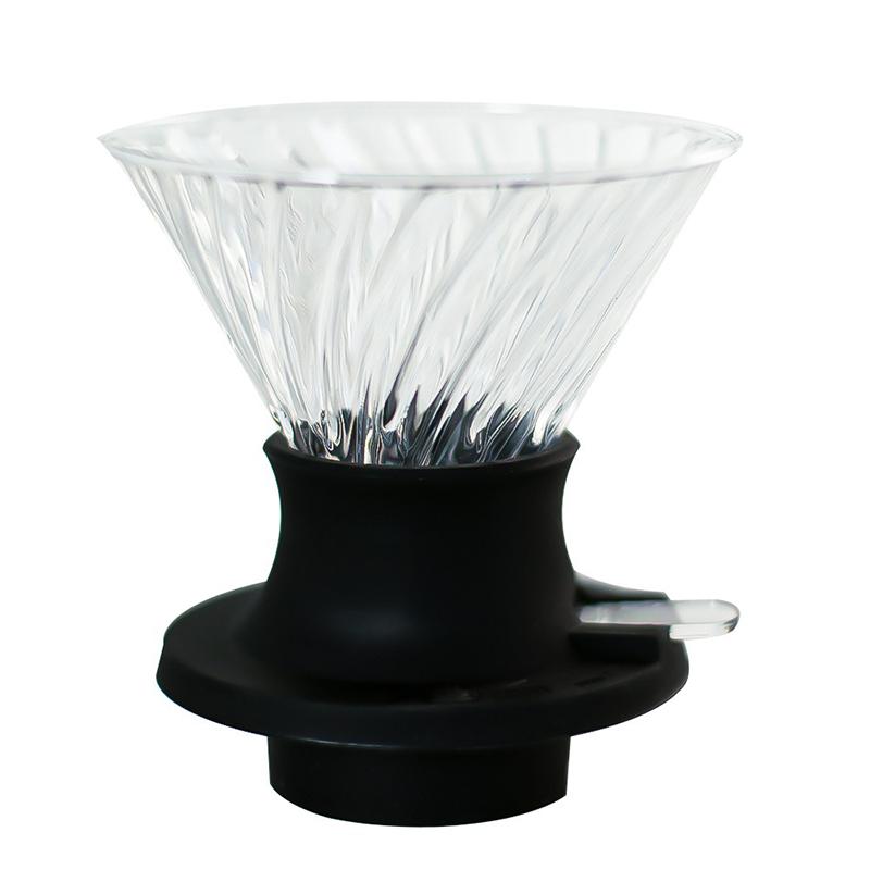 Adjustable Glass Coffee Dripper Filter Cup Home Immersion Coffee Dripper and Filters Glass Hand-brewed Conical Coffee Maker Cup
