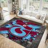 Trabzonspor FC Design Crystal Velvet Carpet Cozy Non?Slip Printed Rug For Bedroom Living Room Entrance