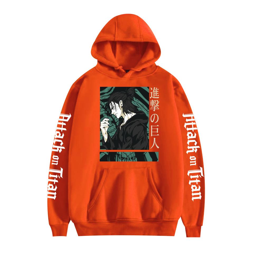 Mens Womens Hoodie Attack On Titan Hoodies Streetwear Casual Cartoon Printed Hooded Pullover Sweatshirts