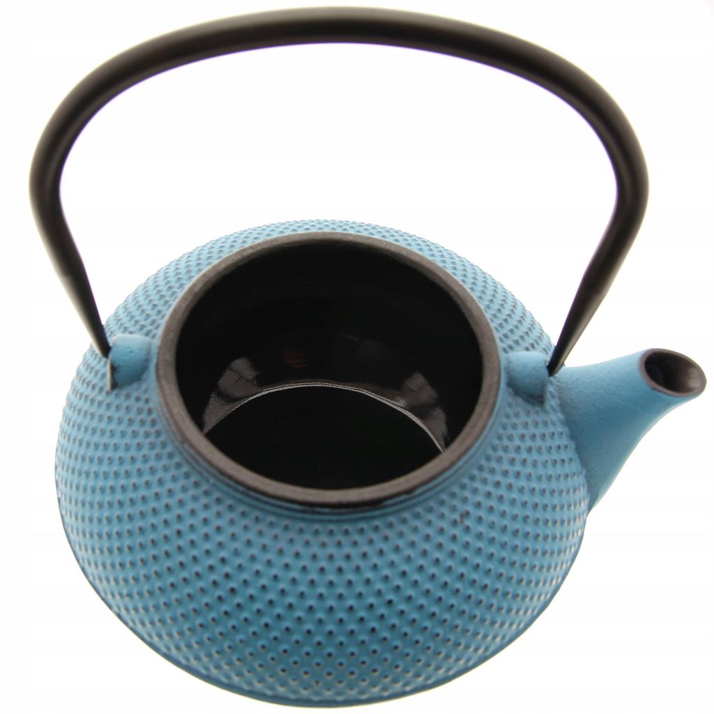Cast Iron Kettle Blue 1.5 L Infuser With Strainer For Herbal Tea