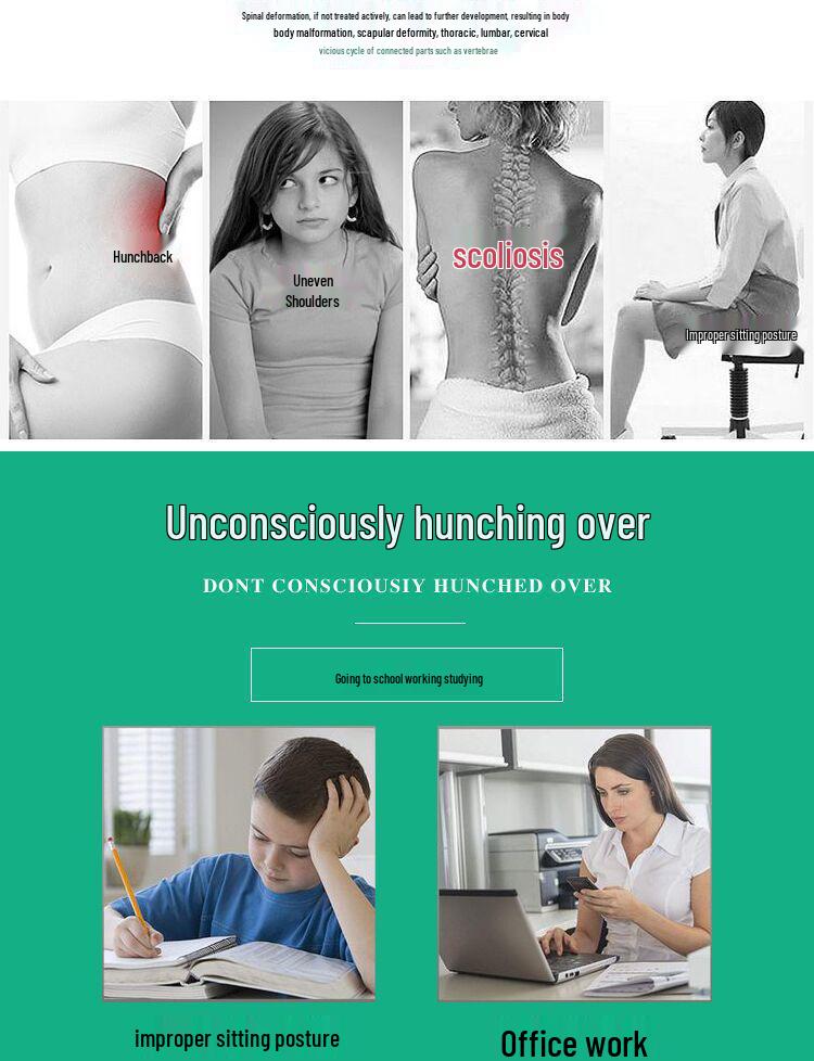 Posture Correction Belt for Office Workers & Students: Anti-Hunchback & Myopia Prevention