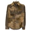 RRL Brown Patchwork Damaged Western Shirt tops XXS BrownUsed