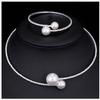 Full Diamond Size Pearl Open Collar Female Short Necklace Personality Choker Neck Strap Collarbone Chain Female