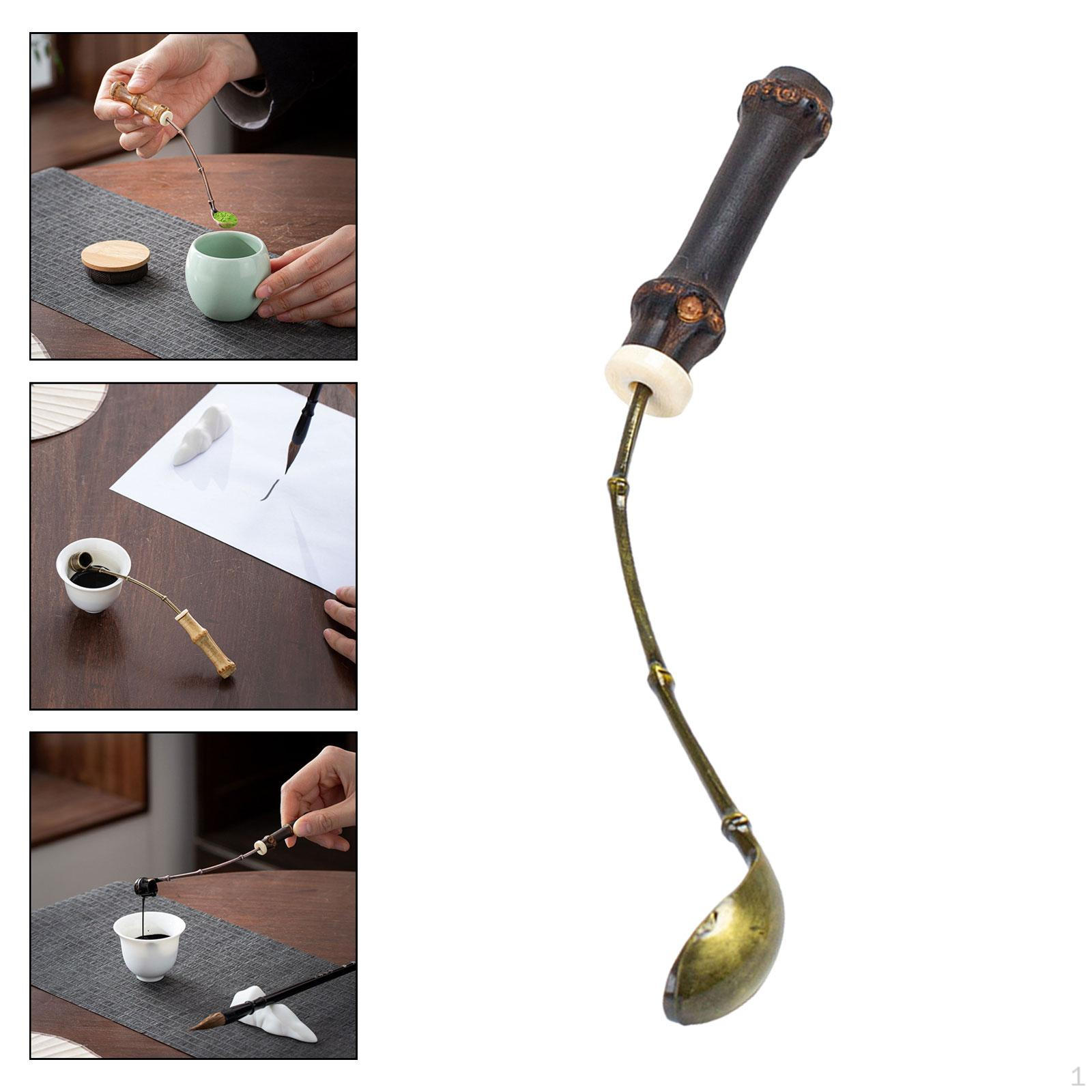 

Бамбуковый ковш, китайские чайные ложки Хишаку, традиционная ложка Чашаку с длинной ручкой для дома A