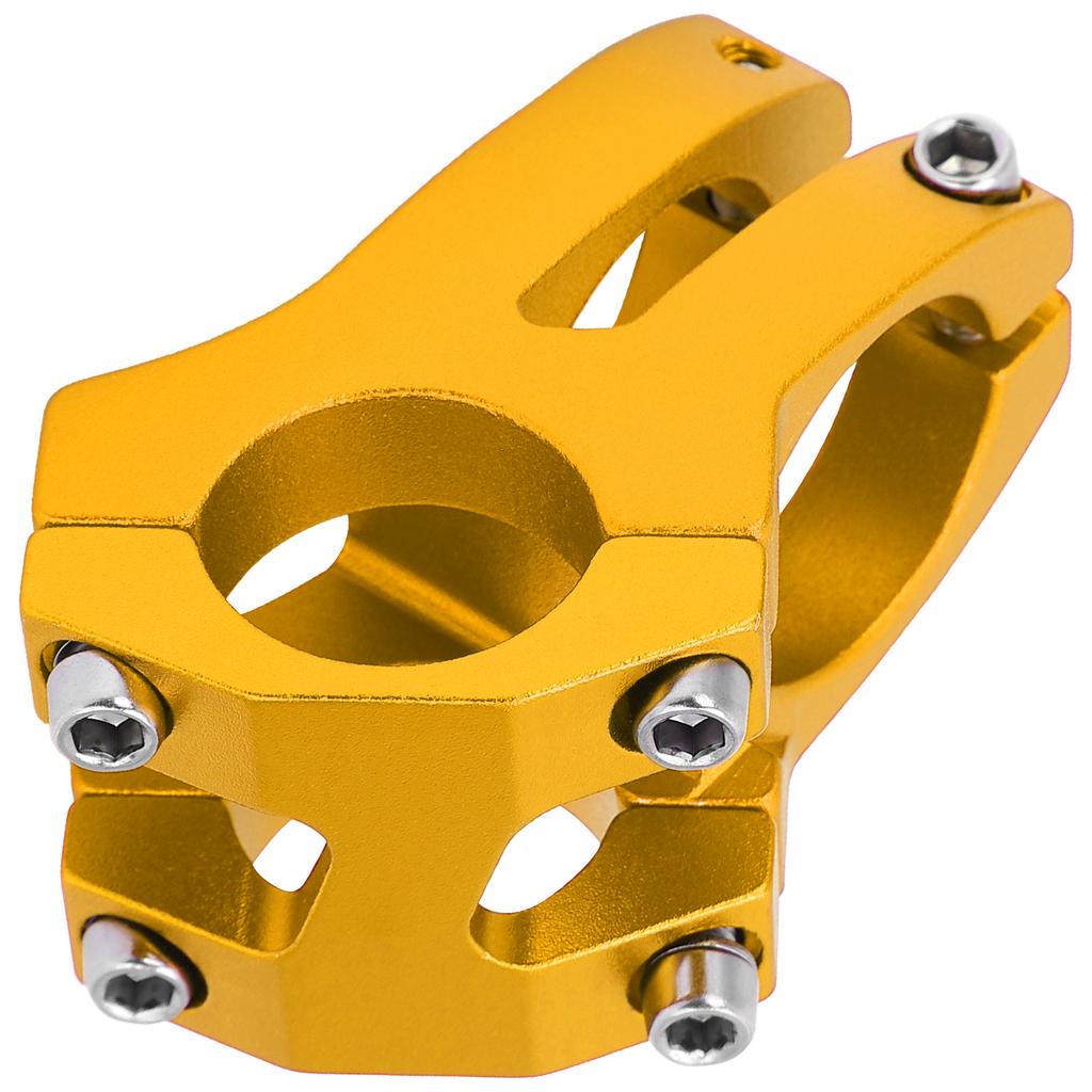 LUNJE 25.4x35MM Představec na kolo Krátký Zdvih Hliníková slitina Kolo Dutý PředstavecZlatý