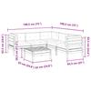 6 Piece Garden Sofa Set with Cushions Wax Brown Pine Wood