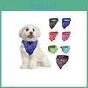 Lenço de Pescoço Ajustável para Cão Filhote Gato Bandana Com Gola de Couro Lenço
