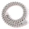European-American Bestseller: 20mm Three-Row Zircon Cuban Chain, Real Gold Plated, Full Diamond Hip Hop Necklace