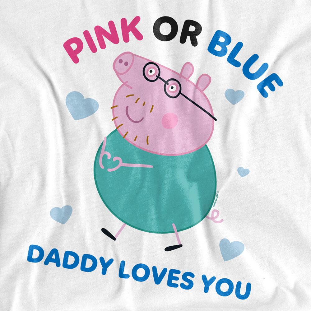 Peppa Pig Womens/Ladies Pink Or Blue Daddy Pig Loves You T-Shirt