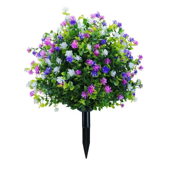 

1/2/4Pcs Artificial Potted Trees Garden Stake, UV Resistant Fake Camellia Topiary Fake with Ground Spike, Fake Shrubs Bushes Plants 1pc
