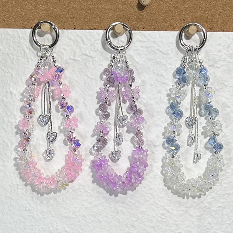 [Designer] Flower DIY Jingjing mobile phone lanyard lanyard mobile phone chain beaded ins mobile phone pendant