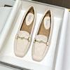 2026 Spring Women's Patent Leather Rhinestone Furry Loafers - Large Size, Velvet, Warm, Soft Sole