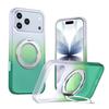 Phantom Skin Feel Gradient PC+TPU Phone Case With 360° Rotating Metal Holder, Magnetic Wireless Charging Shockproof Protective Cover