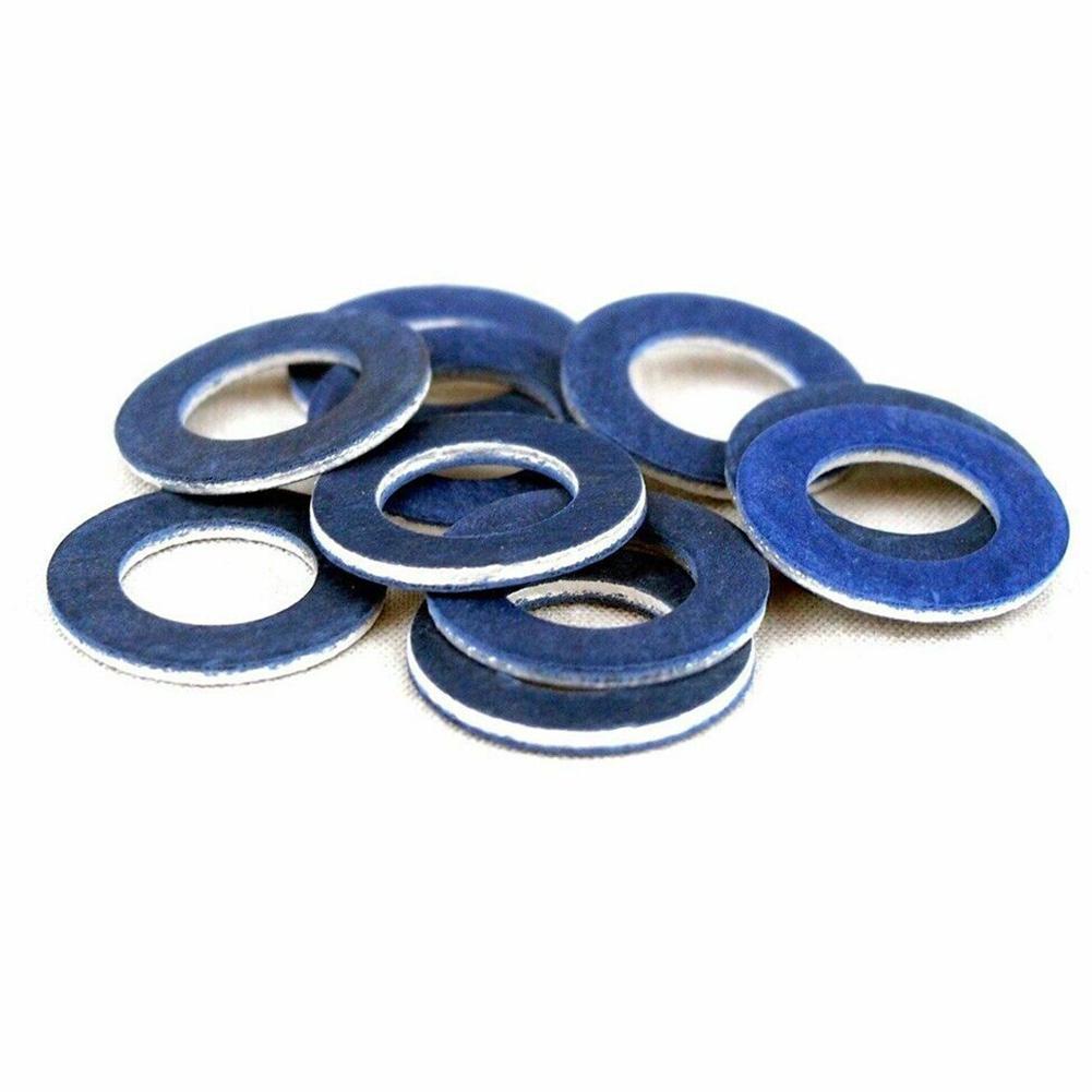 10pcs 12mm Hole Aluminum Alloy Thread Oil Drain Sump Plug Gaskets Washer Gaskets For Toyota Lexus 9043012031 X1P8