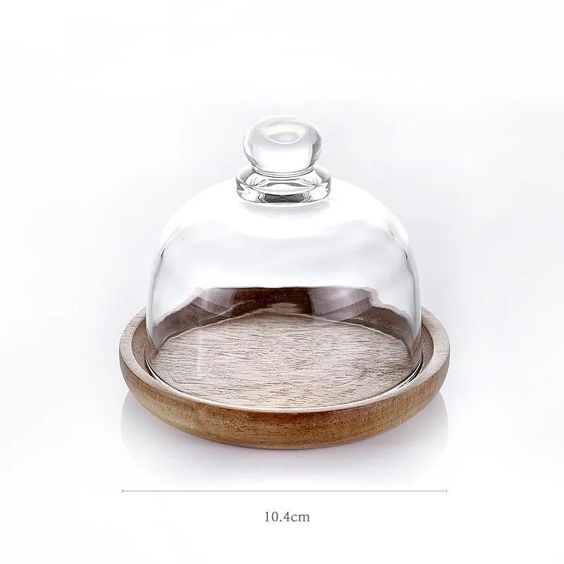 

Creative Glass Food Storage Container with Wooden Lid Kitchen Snack Fruit Sealed Jar