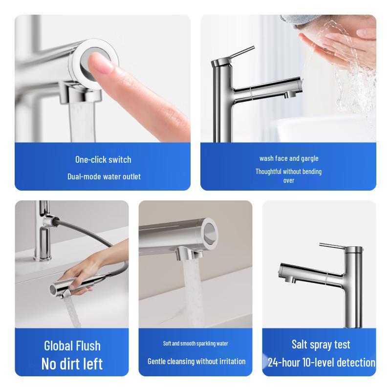 RESMO Pull-Out Cold & Hot Basin Faucet