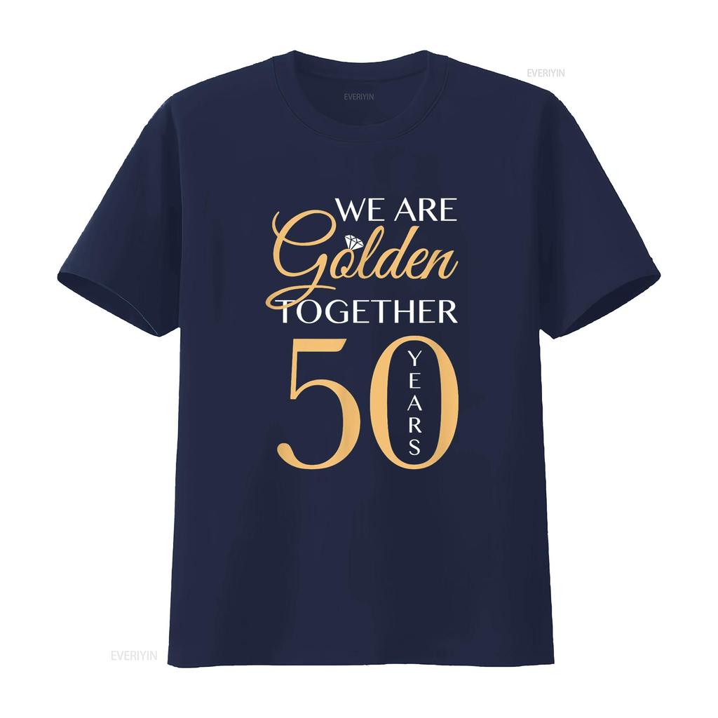 Romantic T Shirt For Couples 50th Wedding Anniversary vintage Washed fashion designer clothes Unisex Stretched Slightly homme