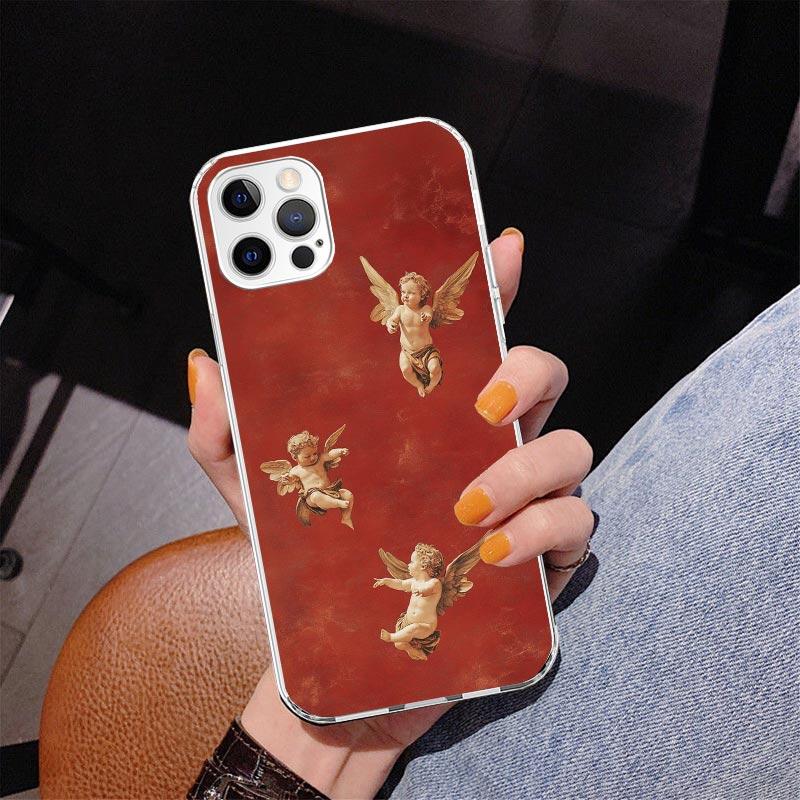 

Bible Angel Phone Case For iPhone 13 12 Mini 11 Pro Max XS XR X SE 7 8 Plus 5S 5 6S 6 Gift Print Cover Fundas iPhone 16 Pro