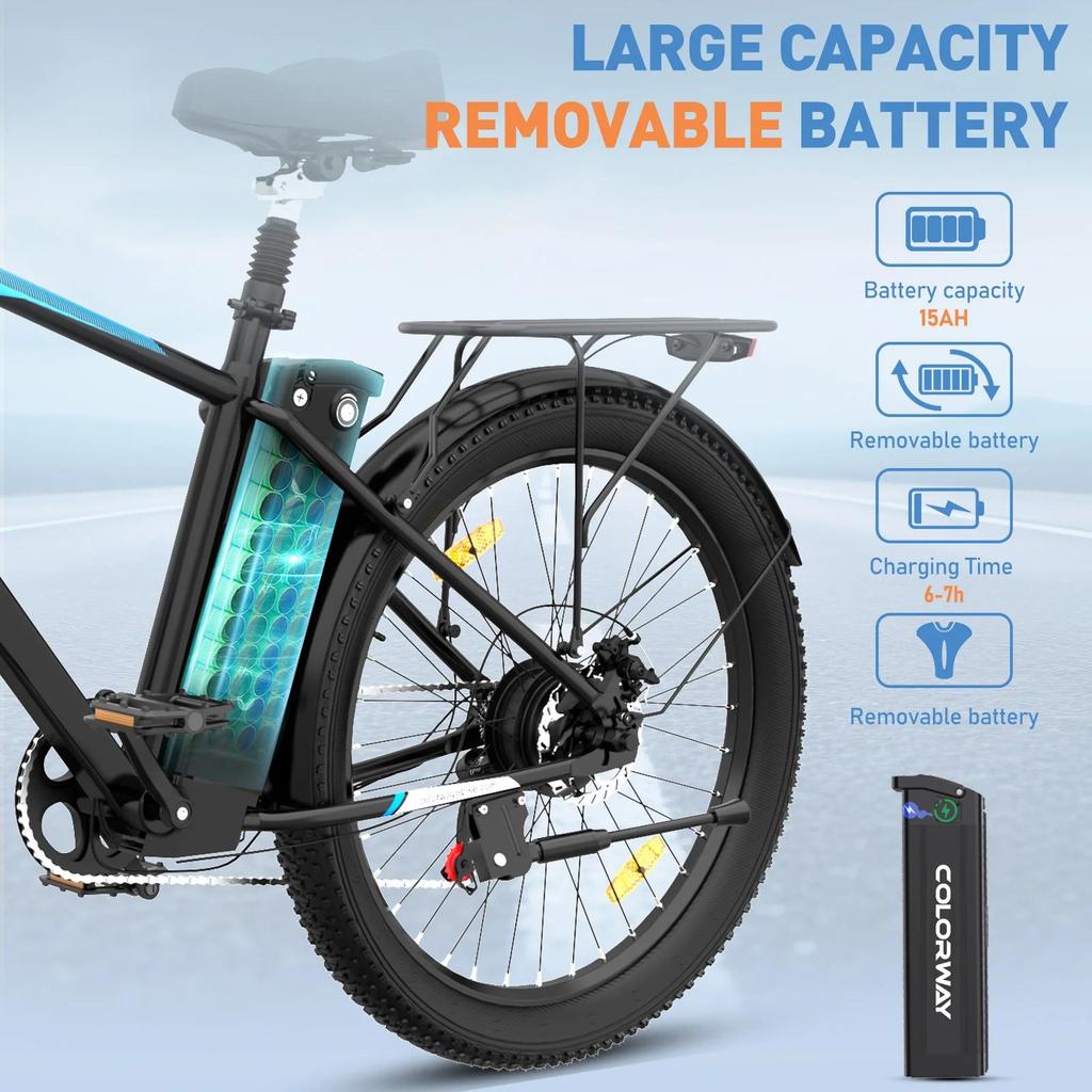 Electric Bike for Adult Colorway BK3MS 26inch 250W36V 15Ah Battery