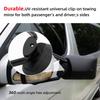 Car Extension Rear View Mirror Trailer Towing Mirror Clip-on Adjustable Towing Truck SUV Extension Dual Side View Wing Mirror