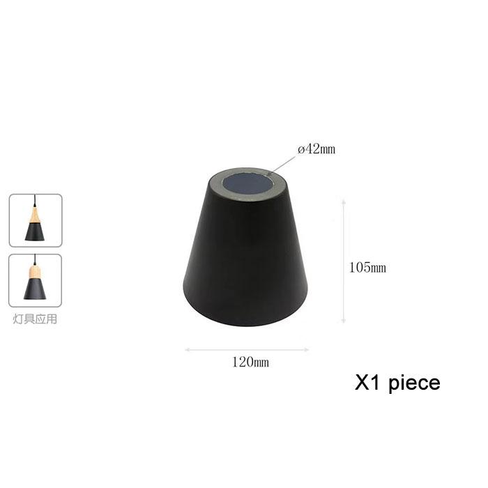 Industrial Cone Metal Shade Replacement, Black White Vintage Iron E27 Bulb Guard Cover for Threaded E26 Base Socket Lighting
