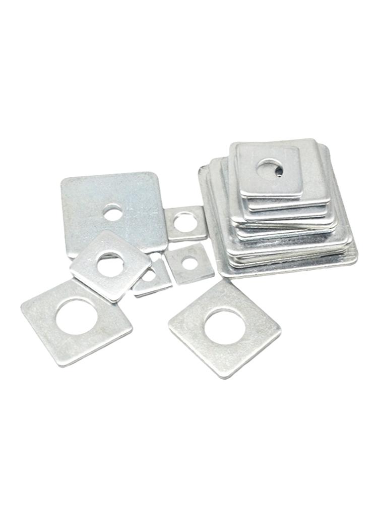 Thick Galvanized Square Iron Washer with Hole – Available In M6 To M16